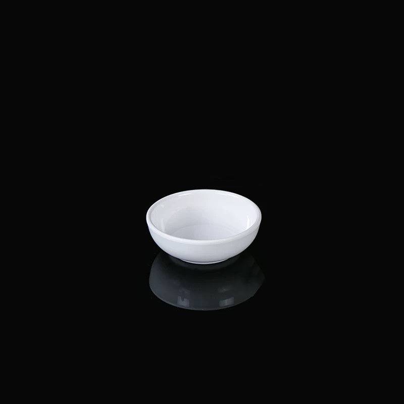 3.2" Melamine White Round Small Dish (0104WT) - Chefcoca
