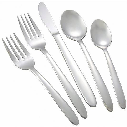 0019-08 - Flute Dinner Knife, 18/0 Heavyweight, 12pcs - Chefcoca