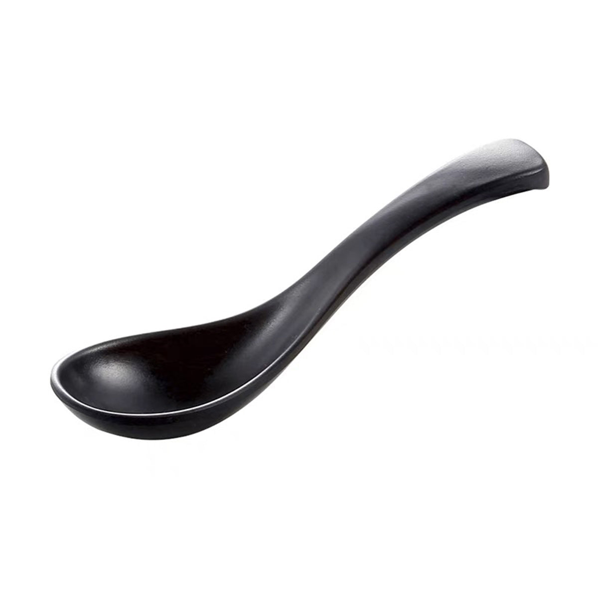 Black Melamine Soup Spoons (09086) - Chefcoca