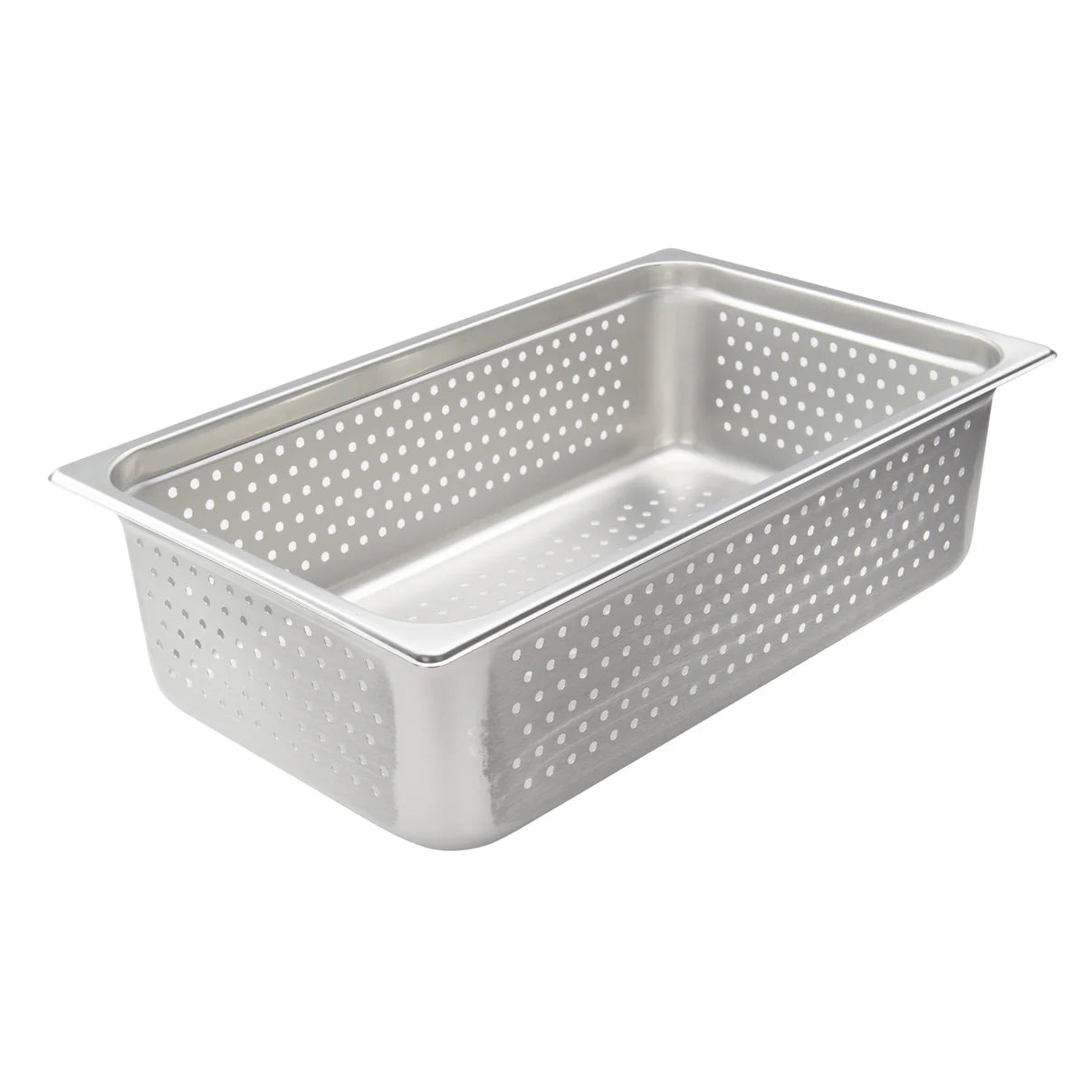 6" Deep Anti-Jam Perforated Stainless Steel Steam Table, Full Size - Chefcoca