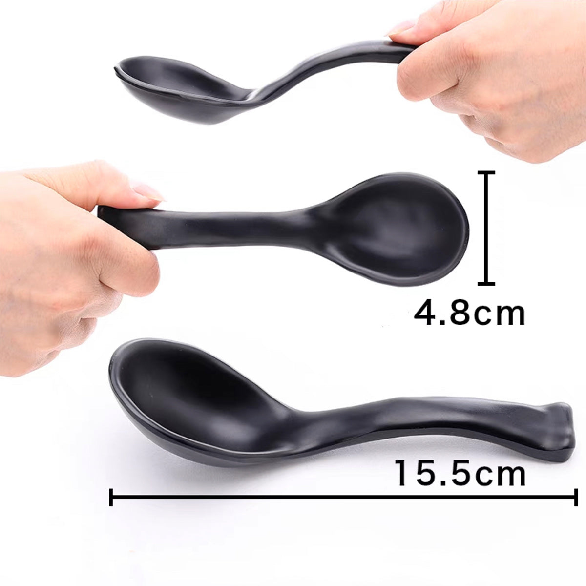 Black Melamine Abstract Handle (1110) - Chefcoca