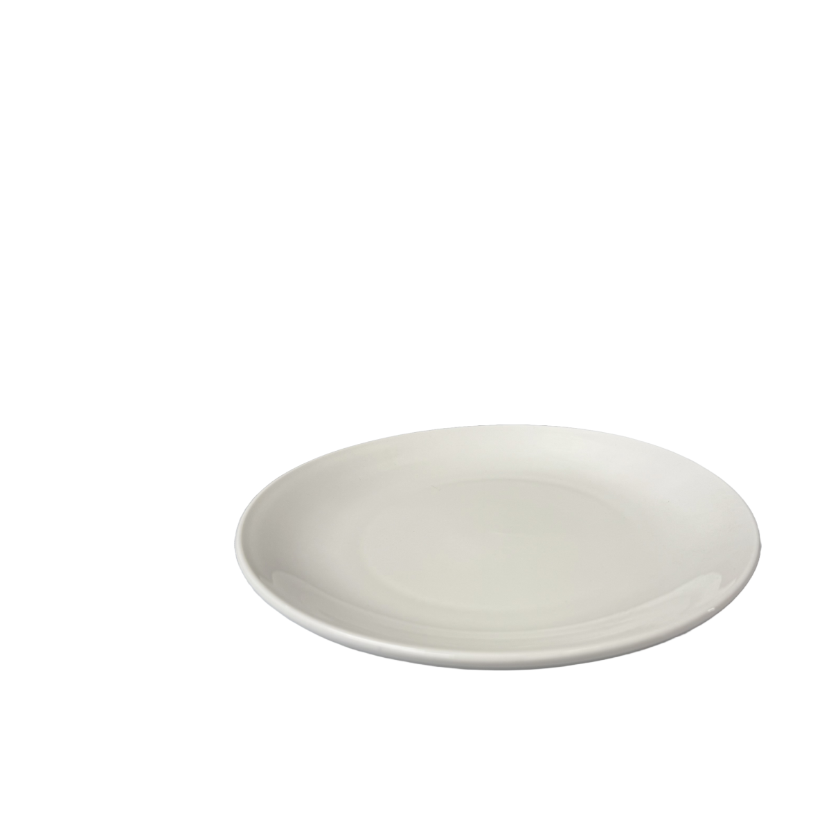10 1/4" Dia White Ceramic round Coupe Plate, 1-1/4" High - Ceramic, White (C210-101N) - Chefcoca
