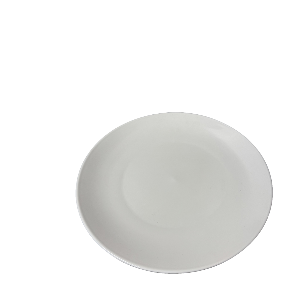 14" Dia white Ceramic Round Coupe Plate, 1-3/8"High - Ceramic, White (C210-141N) - Chefcoca
