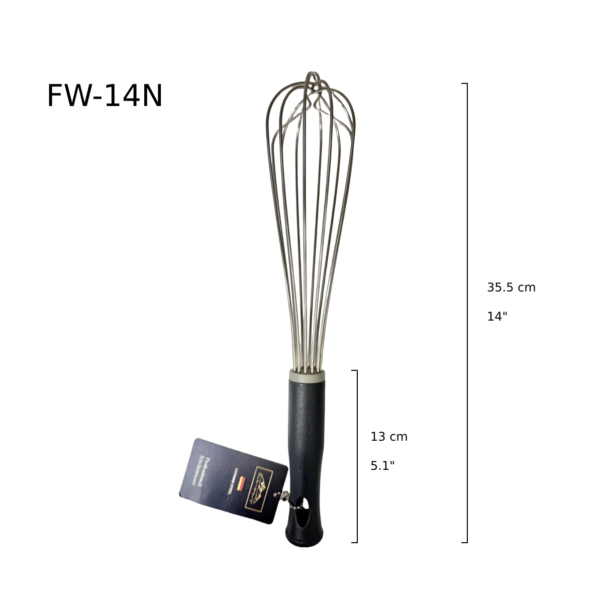 Sub-equip, 14" French Whisks, Nylon (FW-14N) - Chefcoca