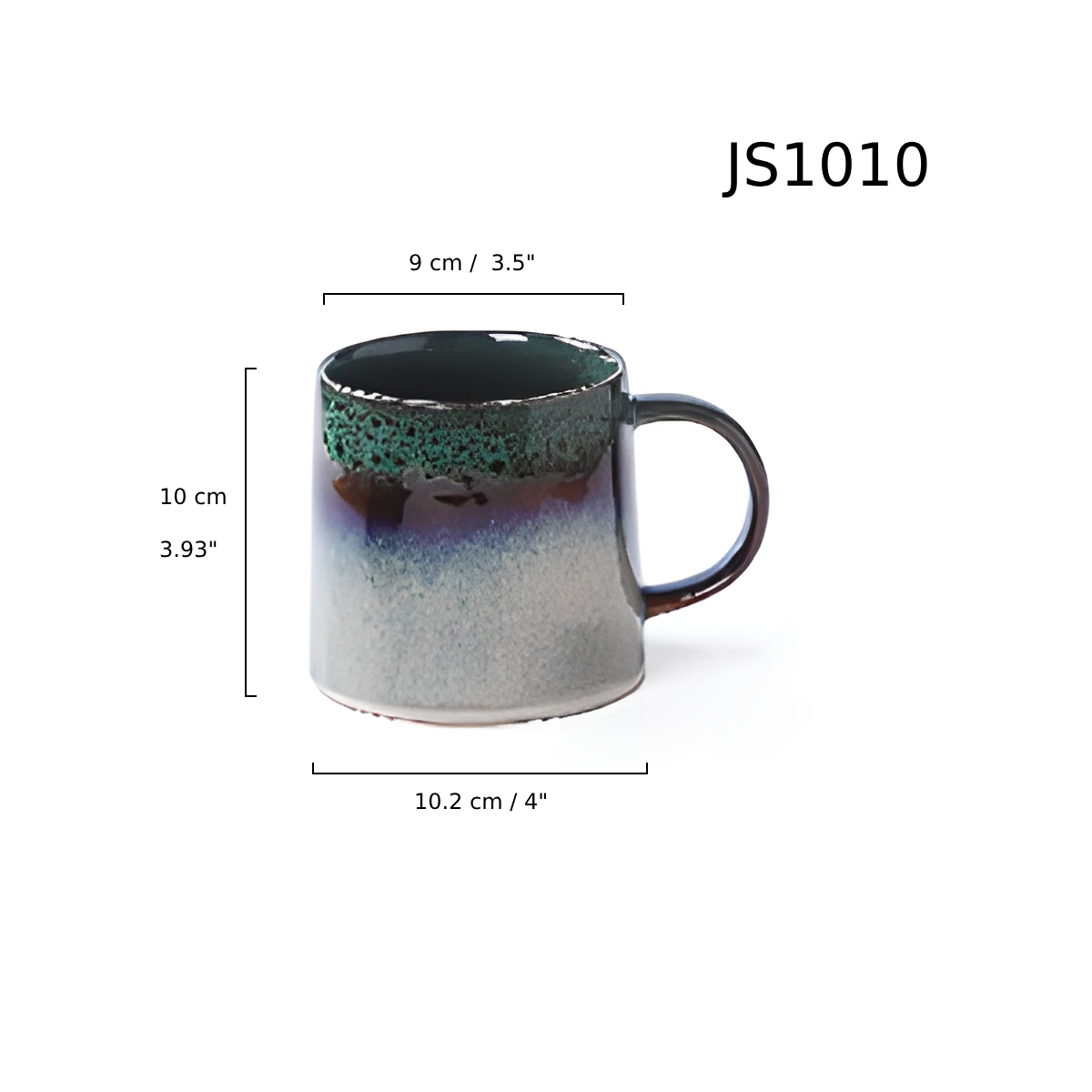 Chefco, 5.5" Horizontal Light Green Pattern Cup (JS1010) - Chefcoca