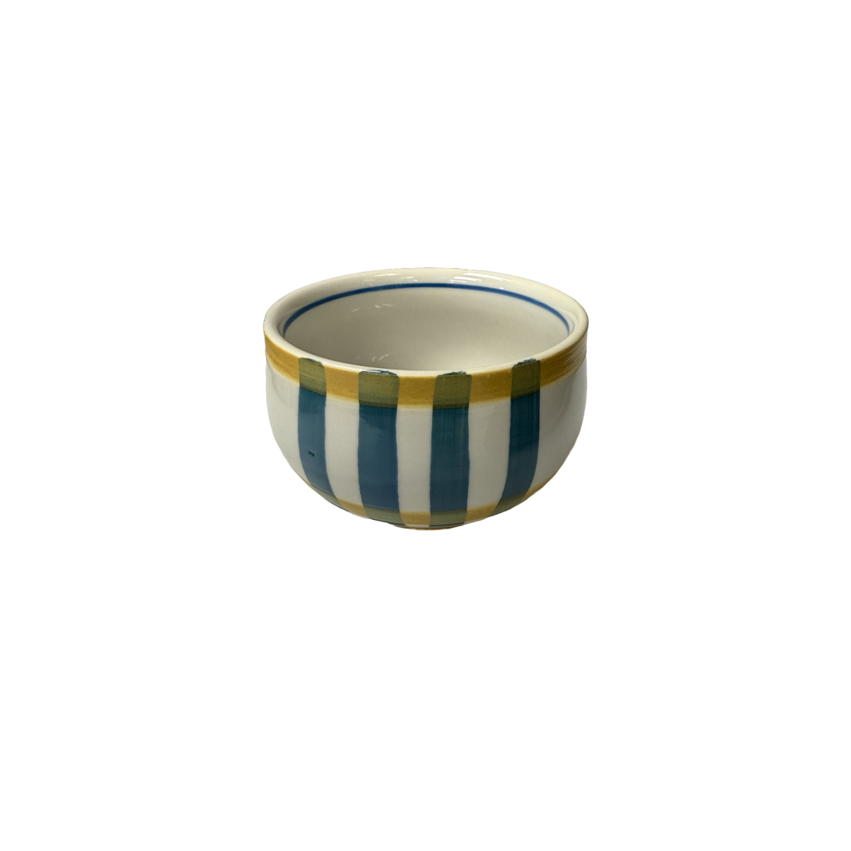 Chefco, 3/4" Dia Ceramic White Bowl with Blue Vine Pattern, 2 1/4" High (A64-8) - Chefcoca