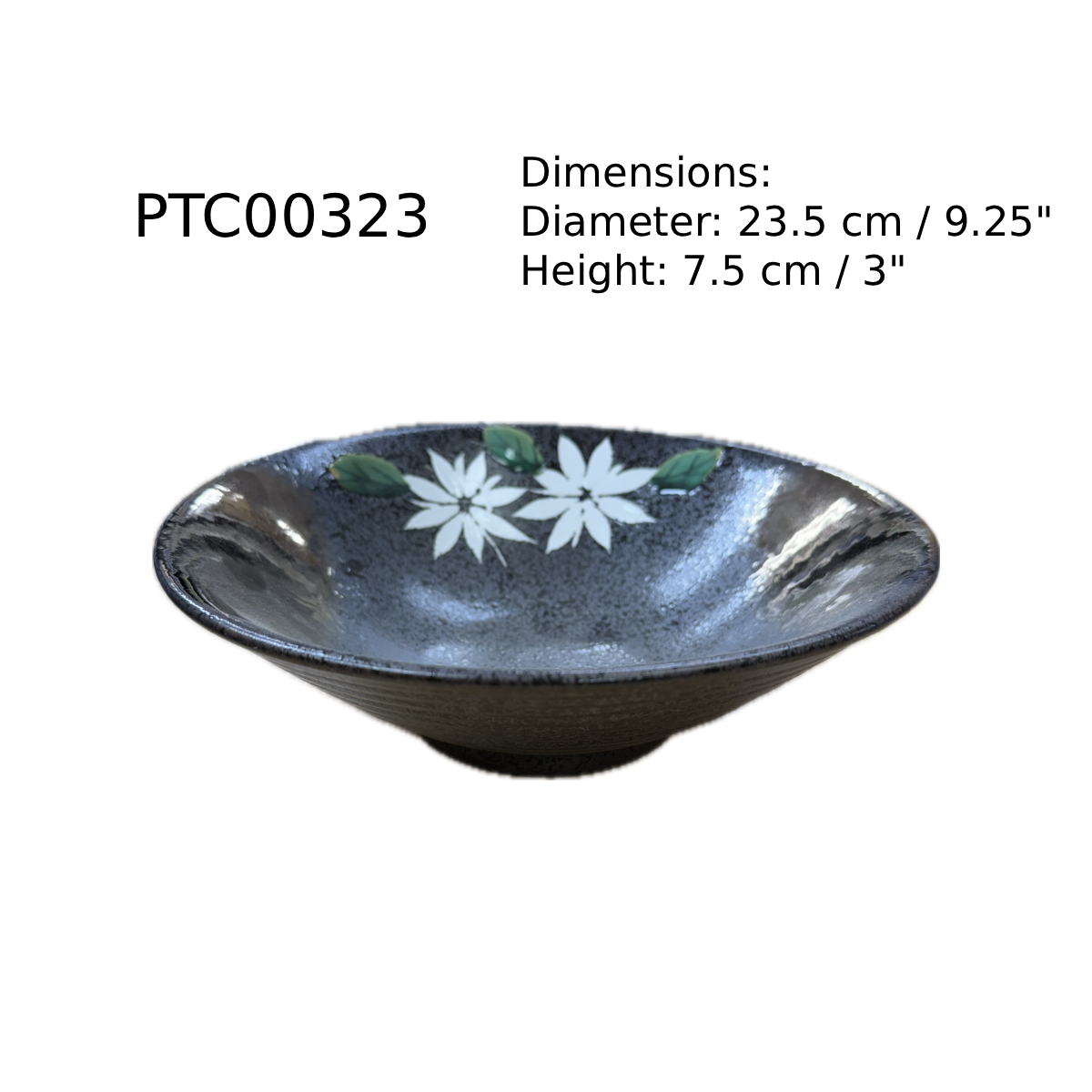 Chefco, 9" "Coconut Tree" Ceramic Wide Bowl (PTC00323) - Chefcoca