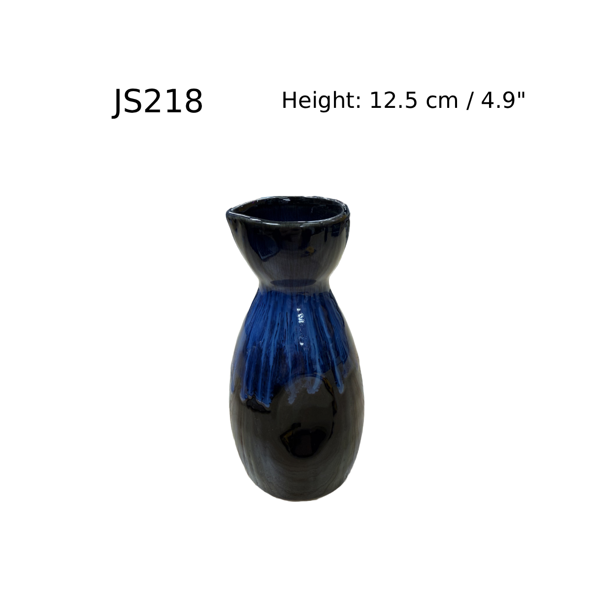 Chefco, Ceramic Dark Blue Small Sake Bottle (JS218) - Chefcoca
