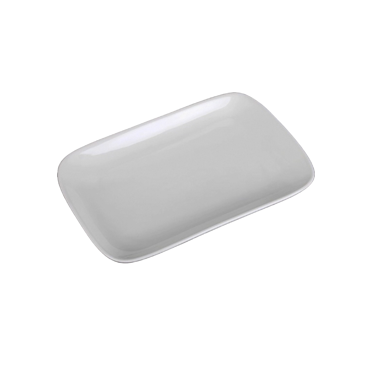 Chefco, 13"x8" Porcelain Rectangular Plate- Ceramic, White (PT00130) - Chefcoca