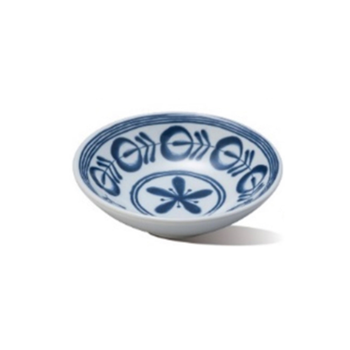 5.75" Melamine Round Plate with Blue Vine Pattern, Modem Blue Series (12149BV) - Chefcoca
