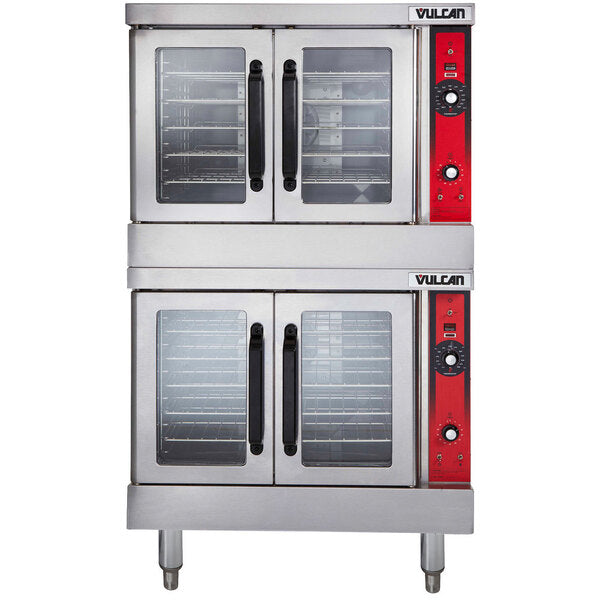 Vulcan VC55ED-208/3 Double Deck Full Size Electric Convection Oven - 208V, Field Convertible, 24 kW - Chefcoca