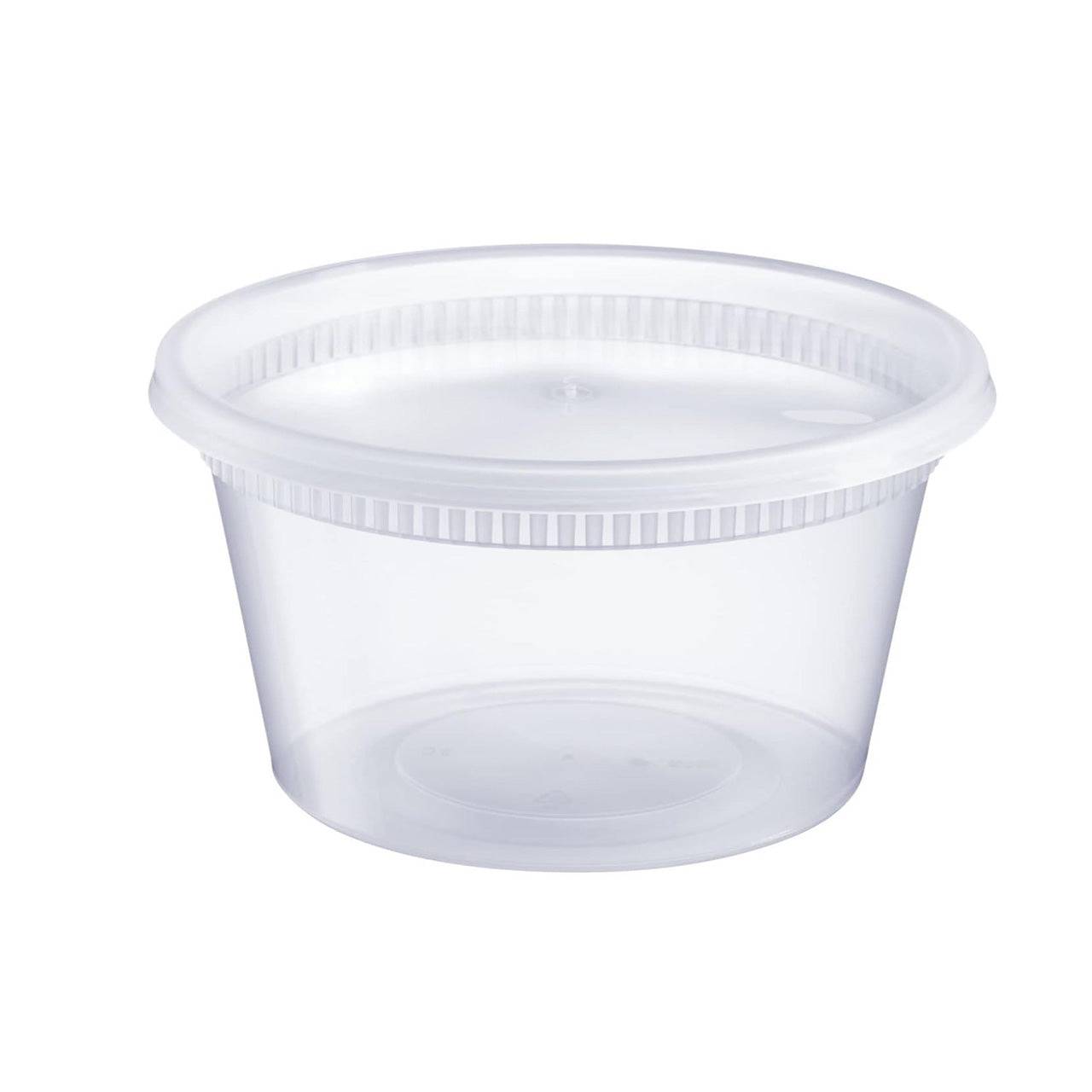 240 Sets, 12oz, Leakproof Clear Food Storage Soup Deli Container with Lids (S-12) - Chefcoca