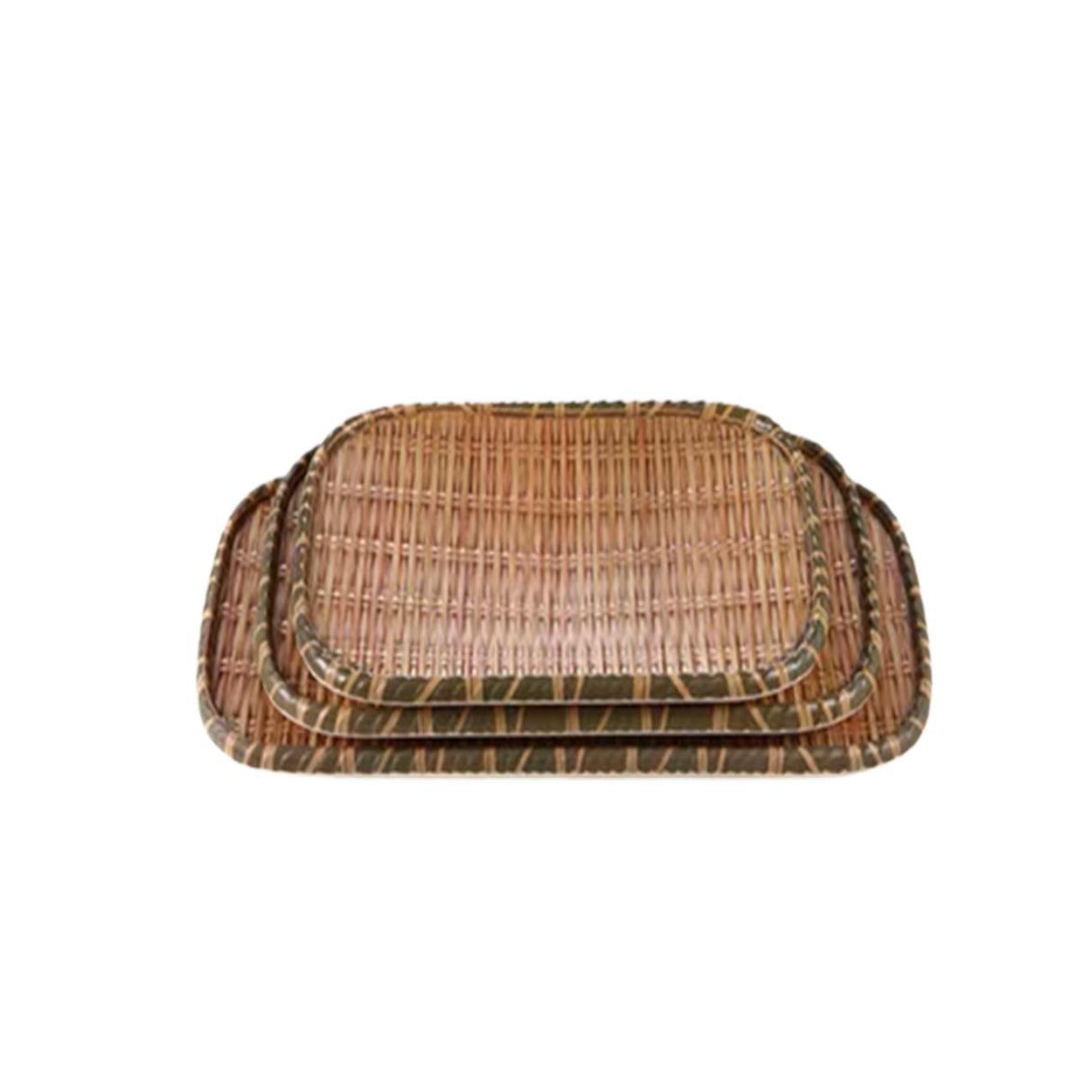 Rectangular Melamine Rattan Style Plate (13711-10G,13711-12G) - Chefcoca