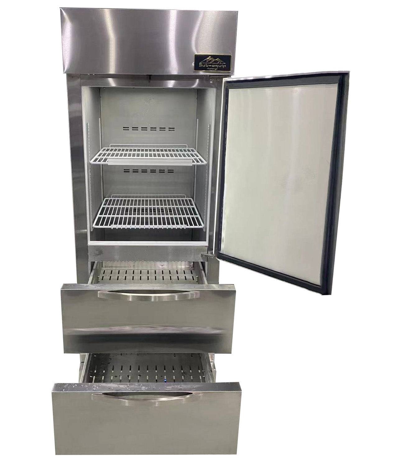Sub-Equip, C-27BF-2D 27" Single Door Reach-in Freezer With 2 Drawers - Chefcoca