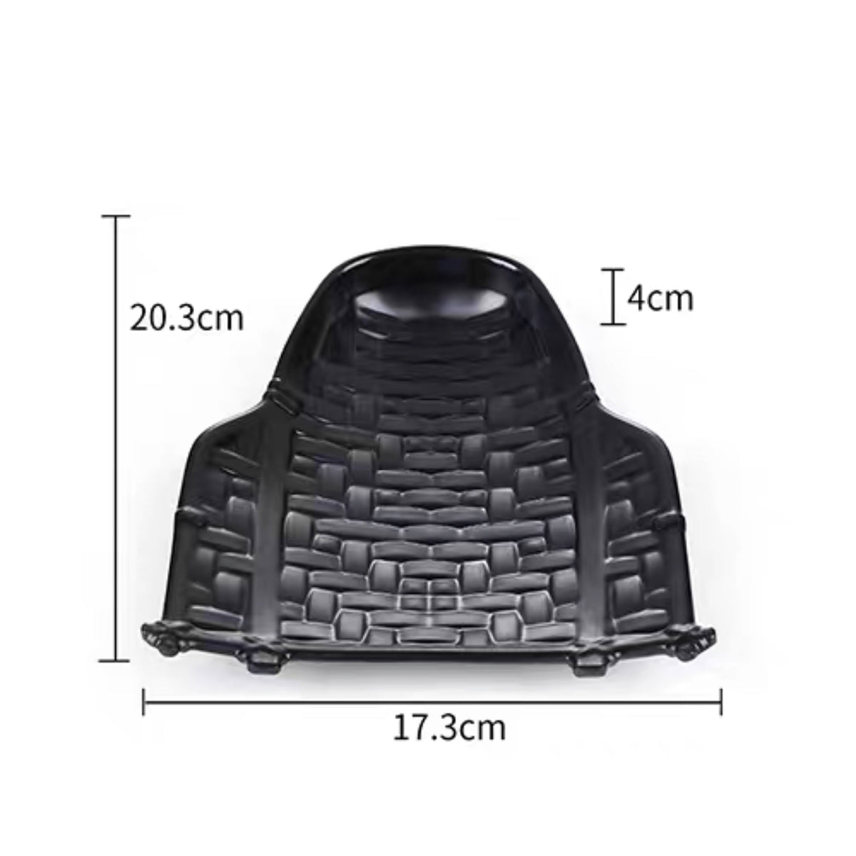 8" Black Melamine Rattan Style Plate (13911-08B) - Chefcoca