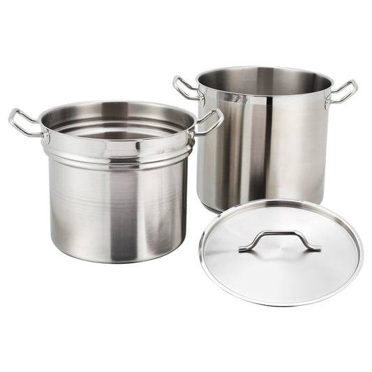 SSDB-16S - Stainless Steel Steamer/Pasta Cooker - 16 Quart - Chefcoca