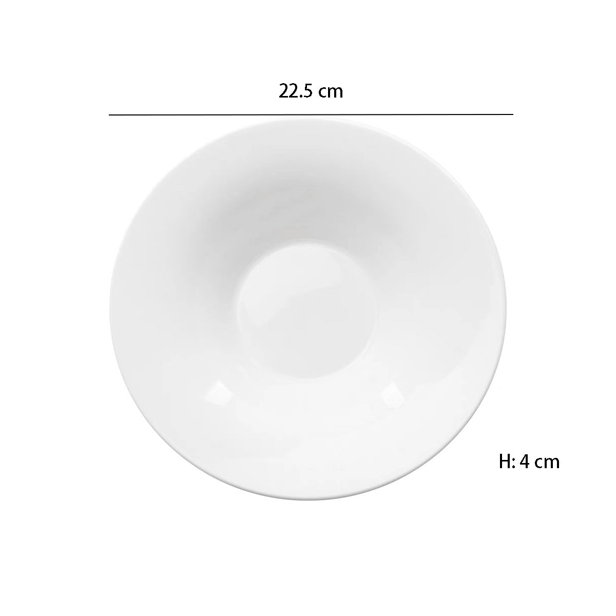 9" White Melamine Deep Rimmed Plate (15-5008-9) - Chefcoca