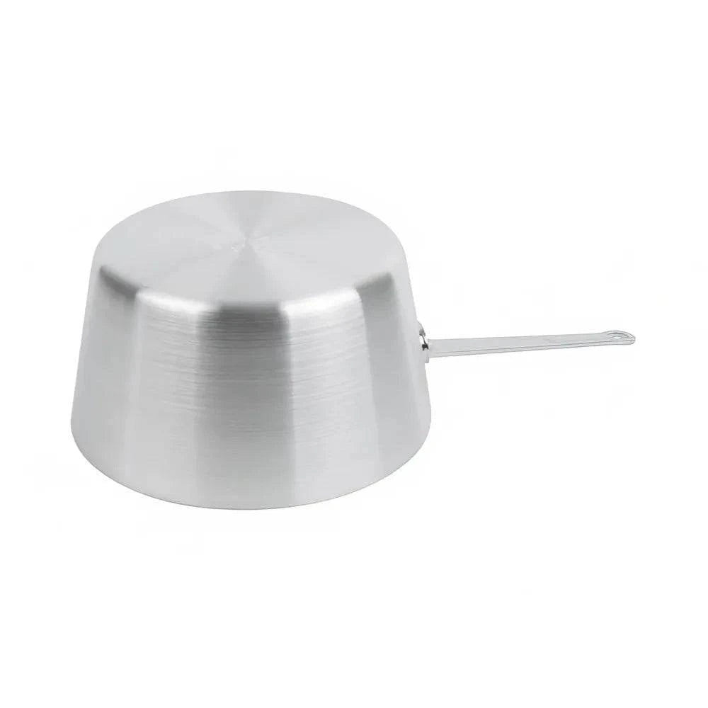 Heavy-Weight Tapered Aluminium Natural Finish Sauce Pan, 3mm Thickness - Chefcoca