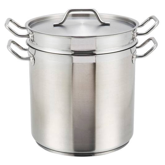 SSDB-16S - Stainless Steel Steamer/Pasta Cooker - 16 Quart - Chefcoca