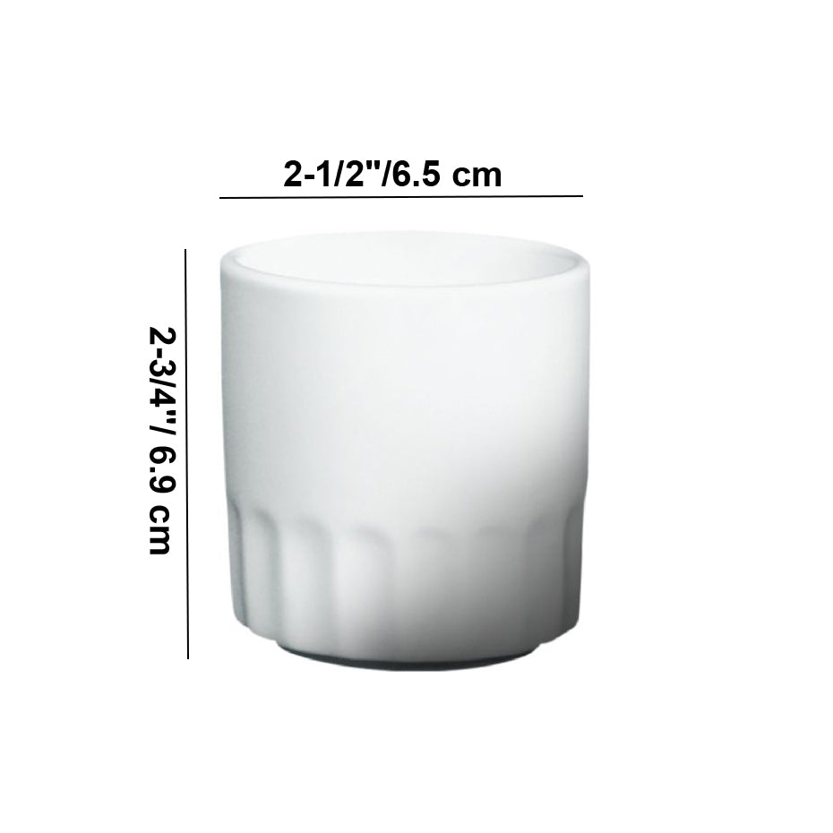 Straight Cup (6oz), 2-1/2" dia. x 2-3/4"H , White Ceramic(210-19) - Chefcoca