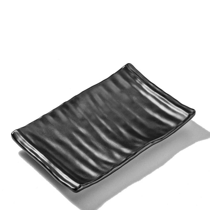 10" Black Mate Rectangular Plate (2105) - Chefcoca
