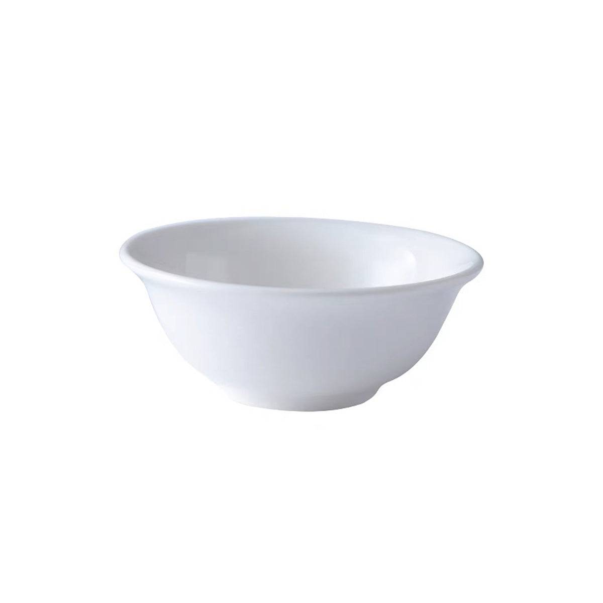 White Shallow Melamine Bowl (21224-1) - Chefcoca