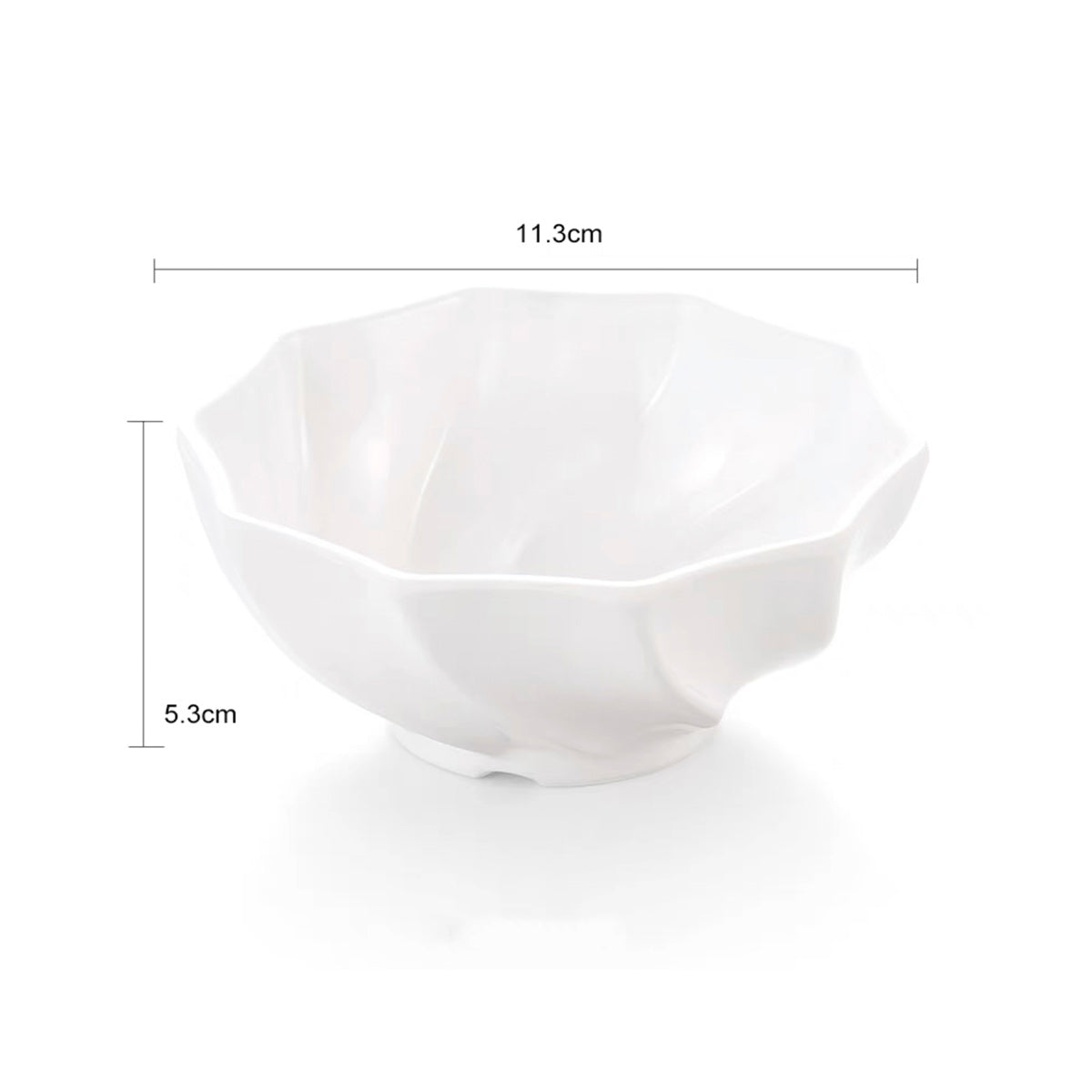 White Melamine Waves Bowl (24604) - Chefcoca