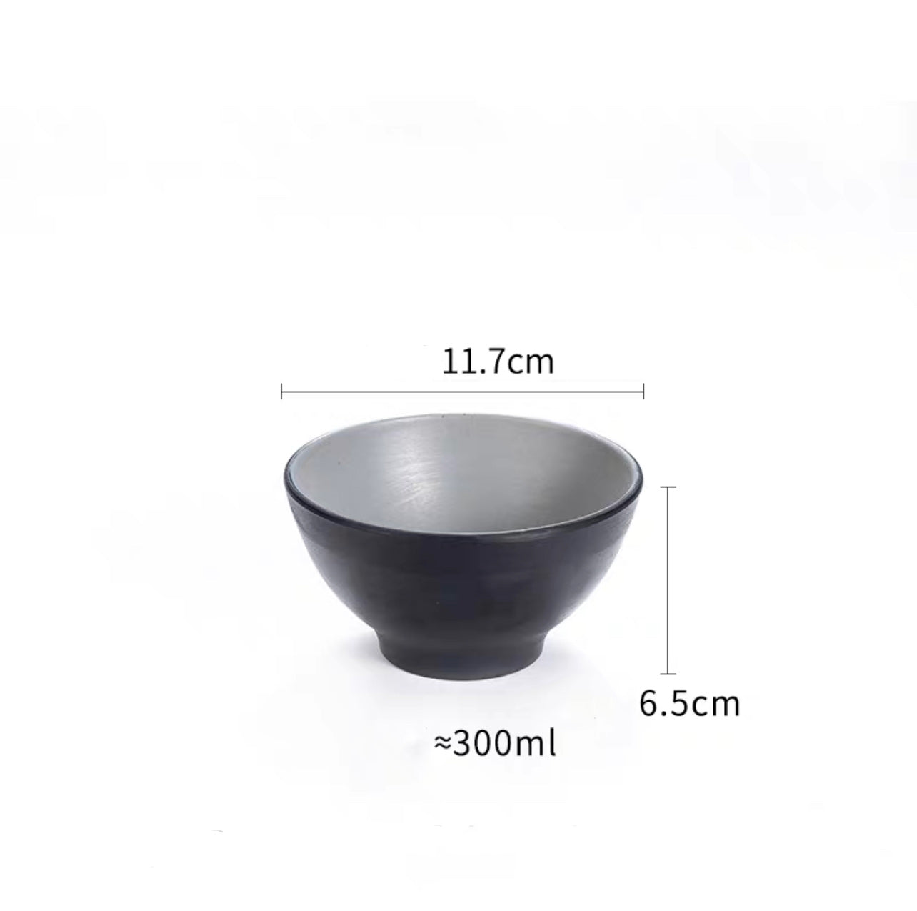 4.6" Two Toned Grey Melamine Bowl (25-047) - Chefcoca