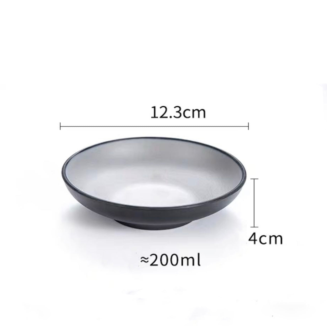 Two Toned Grey Melamine Bowl (25-093) - Chefcoca