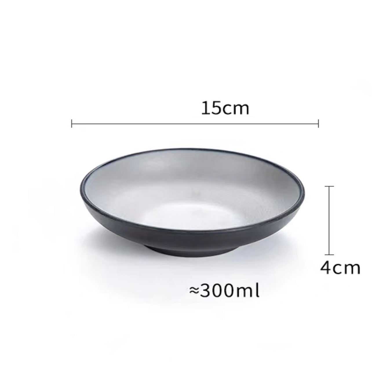 Two Toned Grey Melamine Bowl (25-093) - Chefcoca