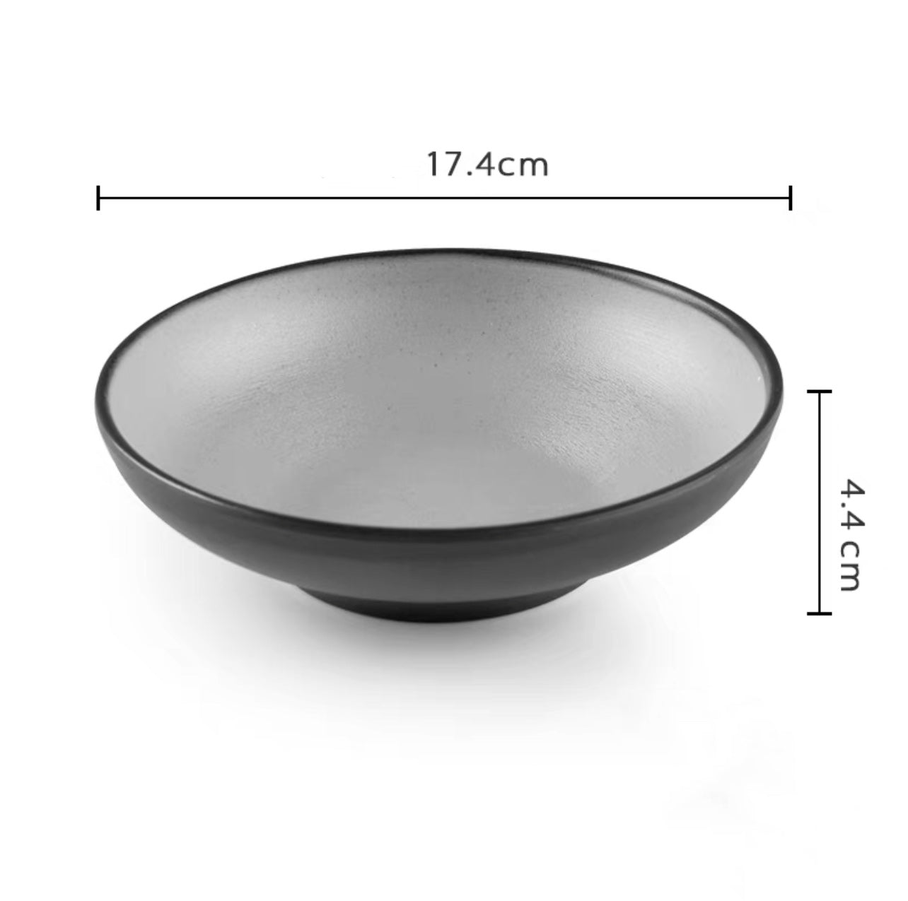 Two Toned Grey Melamine Bowl (25-093) - Chefcoca