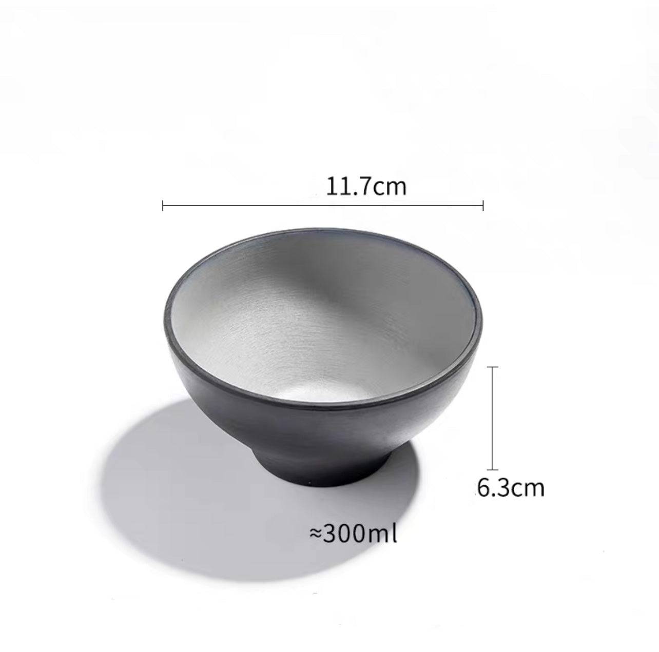 4.6”Two Toned Grey Melamine Bowl (25-095) - Chefcoca