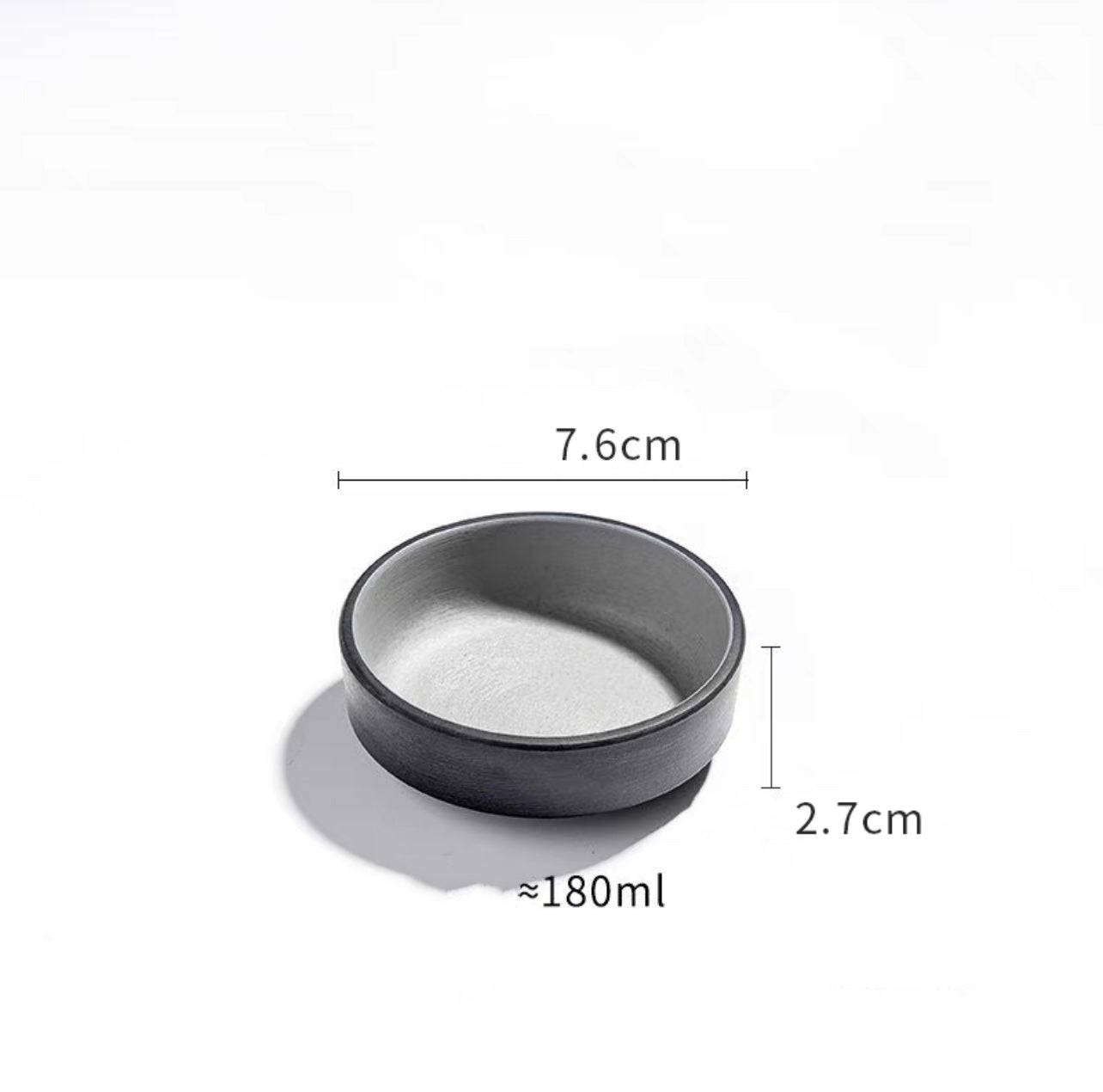 3" deep plate,Two Toned Grey (25-106) - Chefcoca