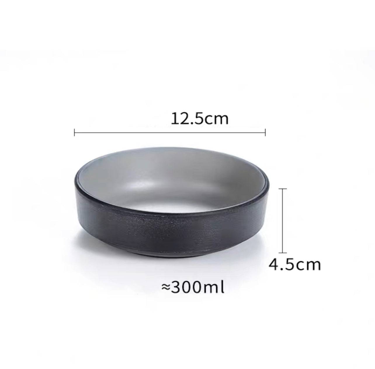 5”Two Toned Grey Melamine Bowl (25-108) - Chefcoca