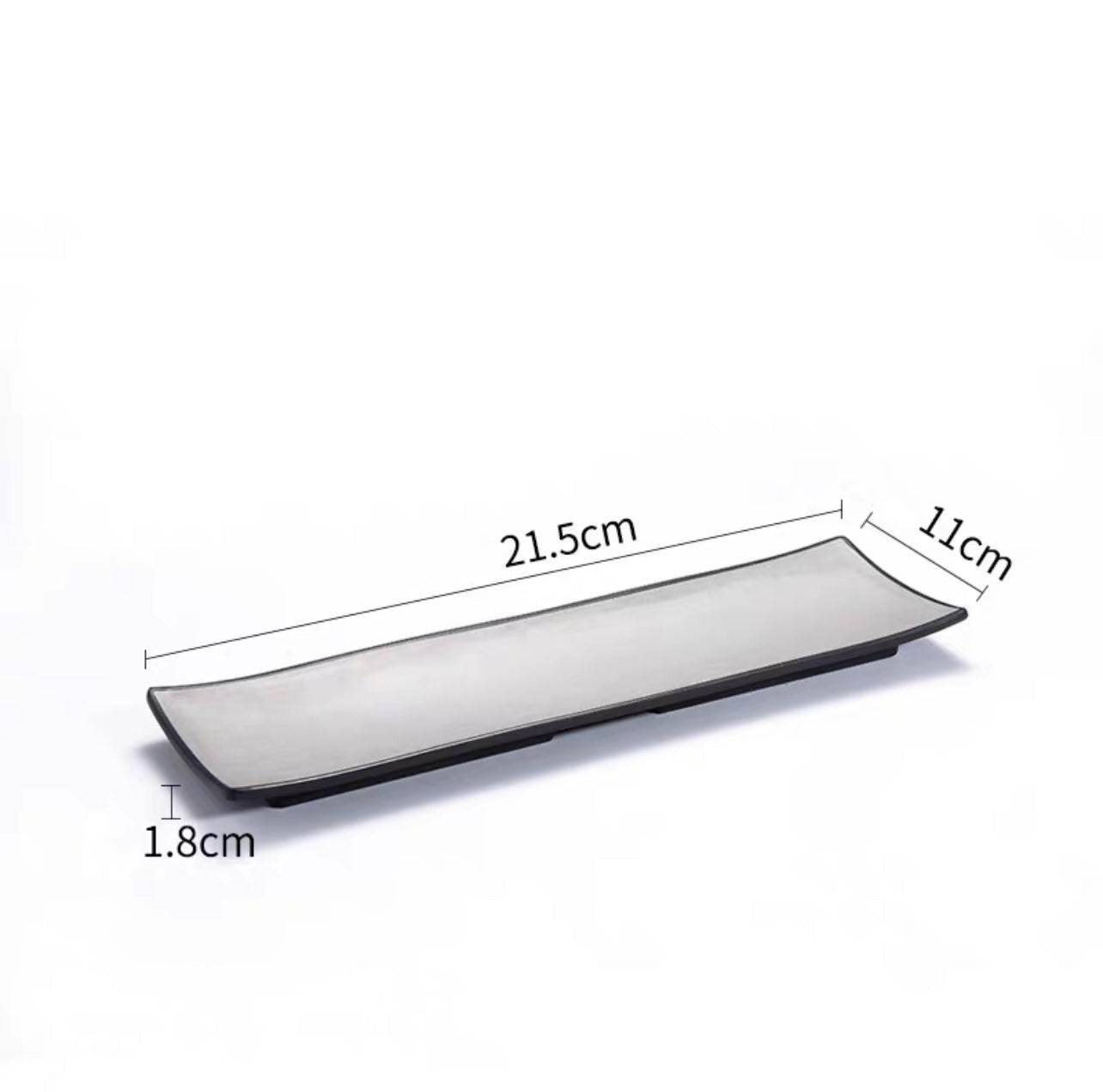 Rectangular Deep Plate,Two Toned Grey (25-124,126) - Chefcoca
