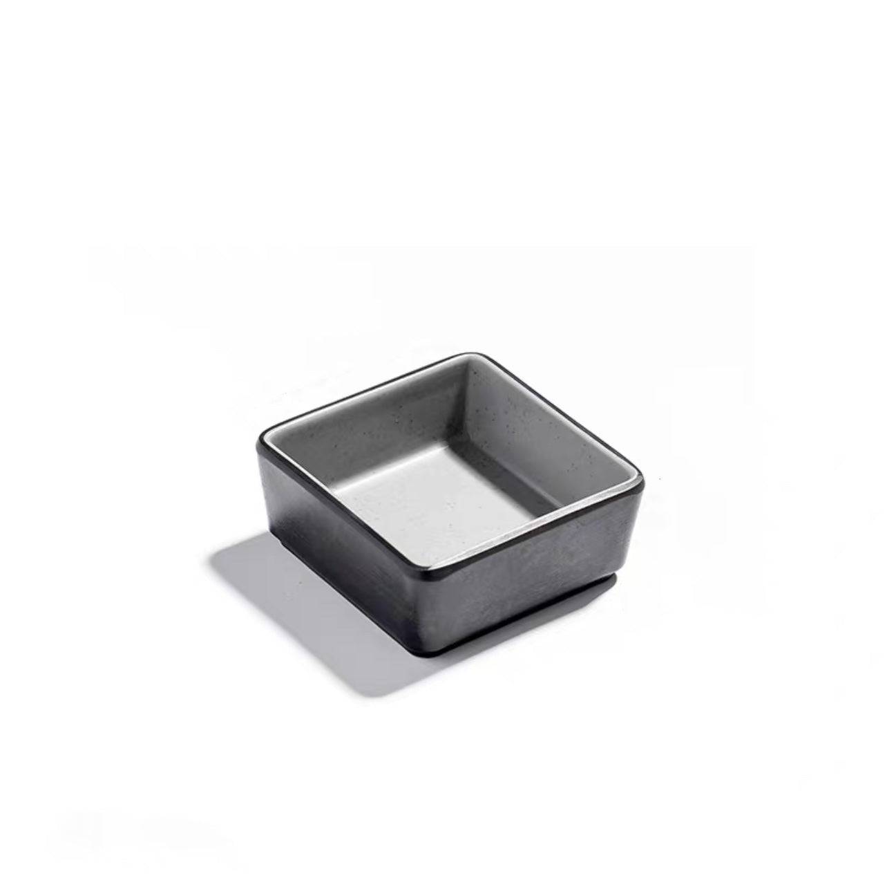 2.5" small square dish,Two Toned Grey (25-129) - Chefcoca