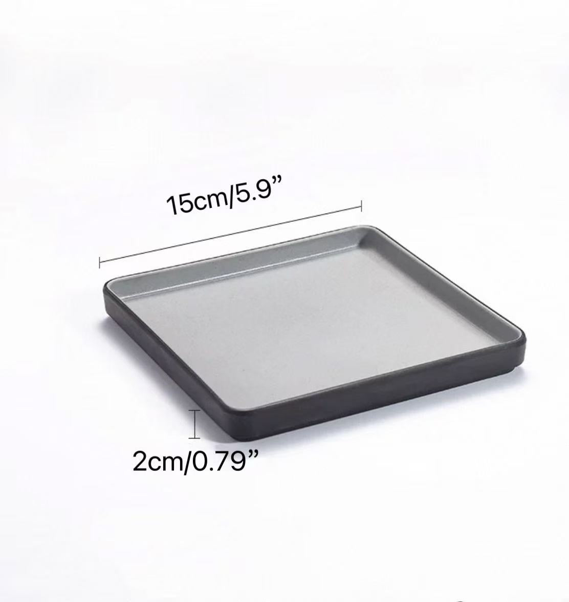 Chefco, 25-132,Square Light Grey Inner and Dark Grey Outer Plate - Chefcoca