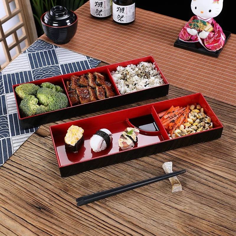 Rectangular Two-tiered Bento Box 14.69" x 5.35" - Chefcoca