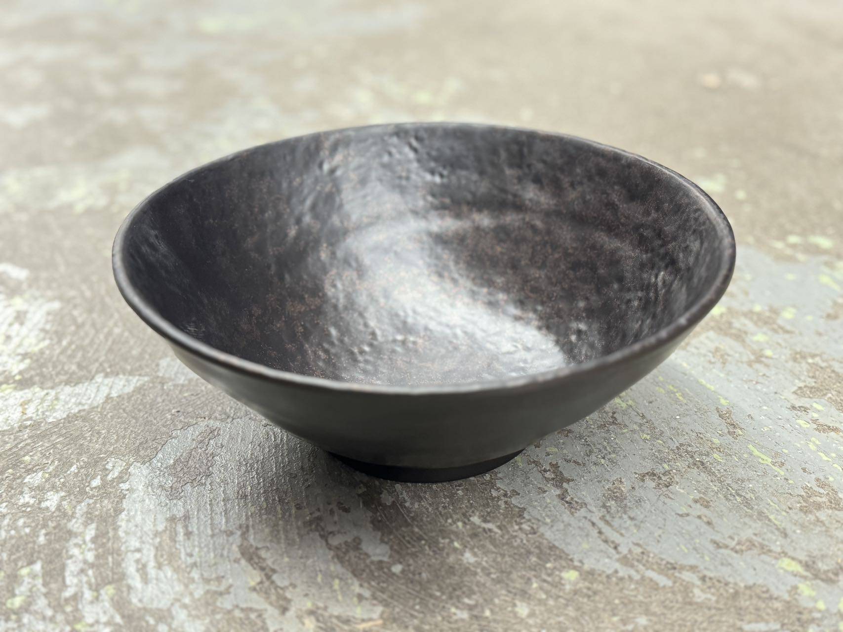 9.4" Melamine Dark Brown Round Bowl with golden dots (YJXP-004) - Chefcoca