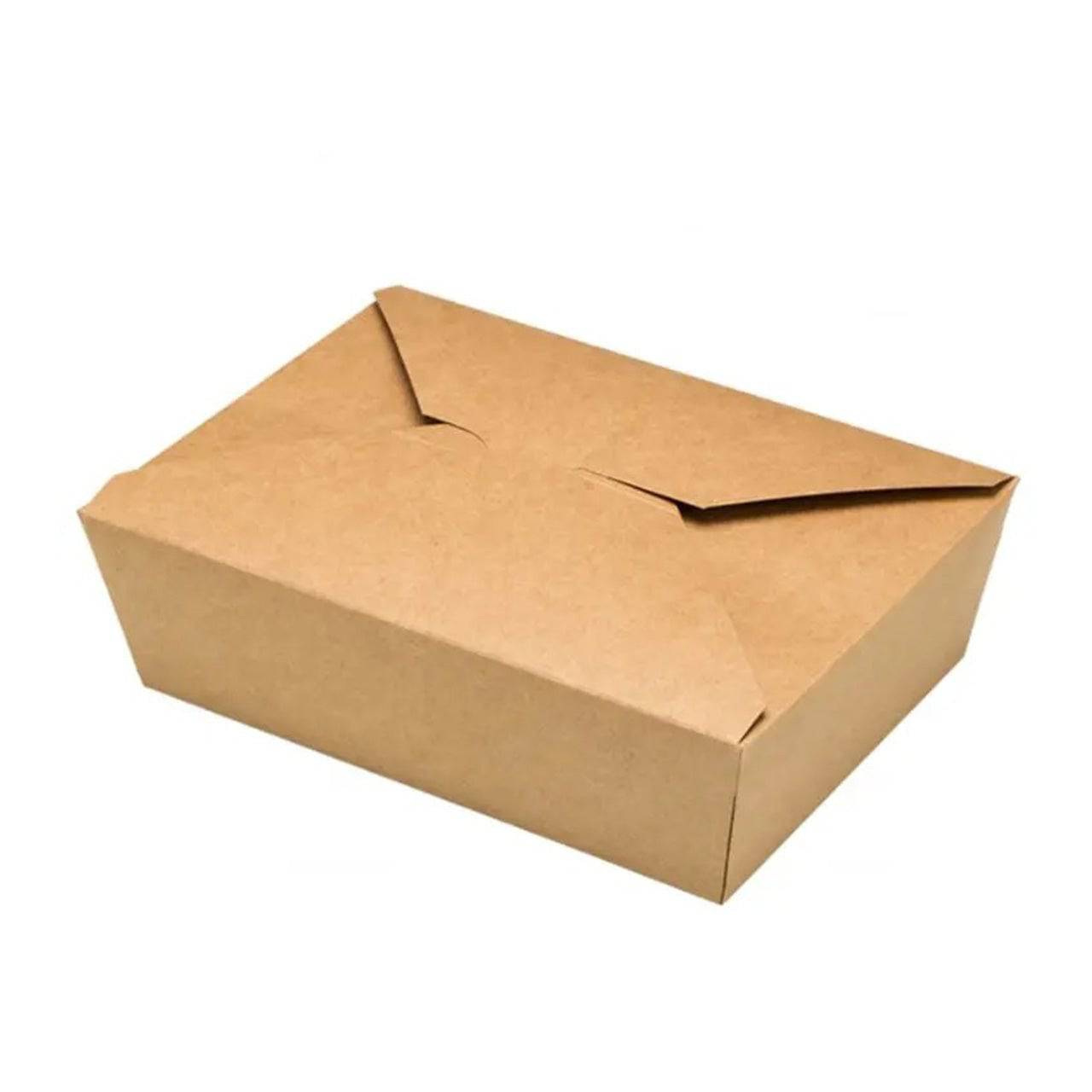 200 PACK, 36 oz Eco Friendly Food Containers - Heavy Duty Microwavable Kraft Brown Paper To Go Box - Chefcoca