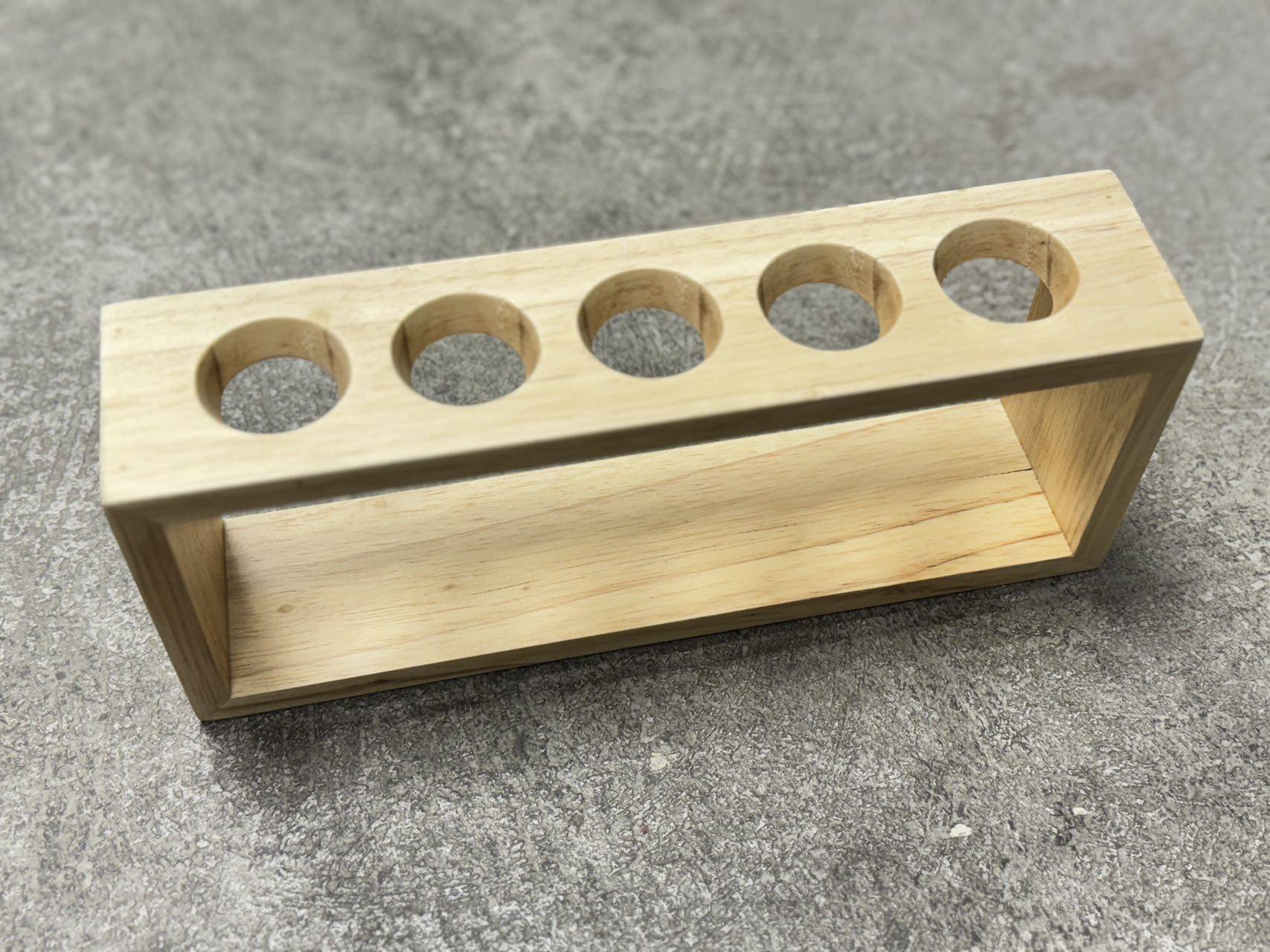 Wooden Food Cone Display Stand, 5 holes - Chefcoca