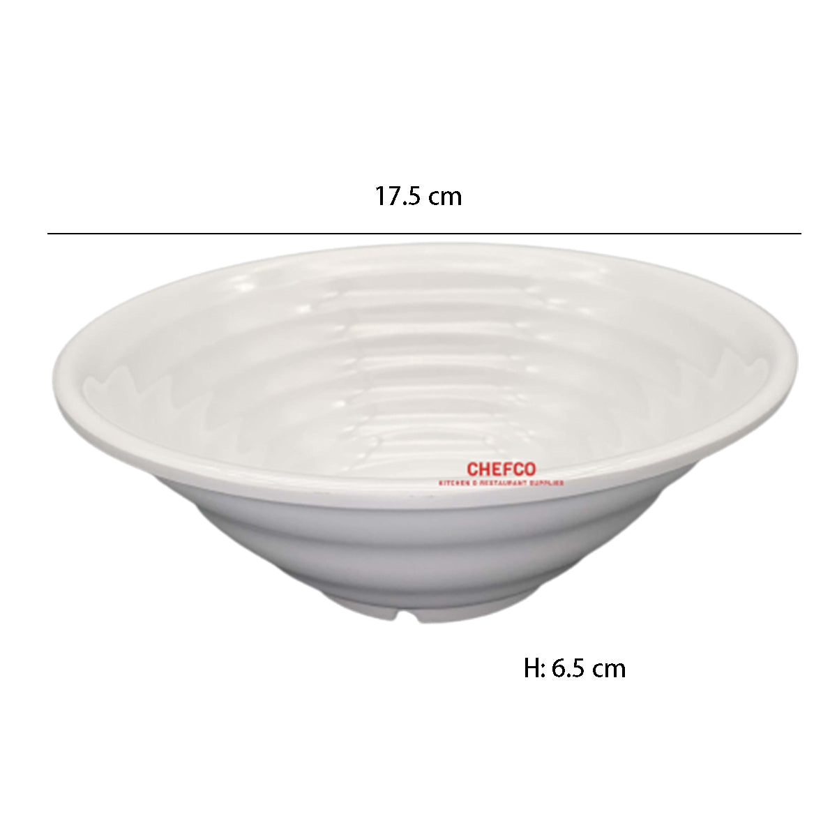 White Melamine Waves Bowl (3077) - Chefcoca