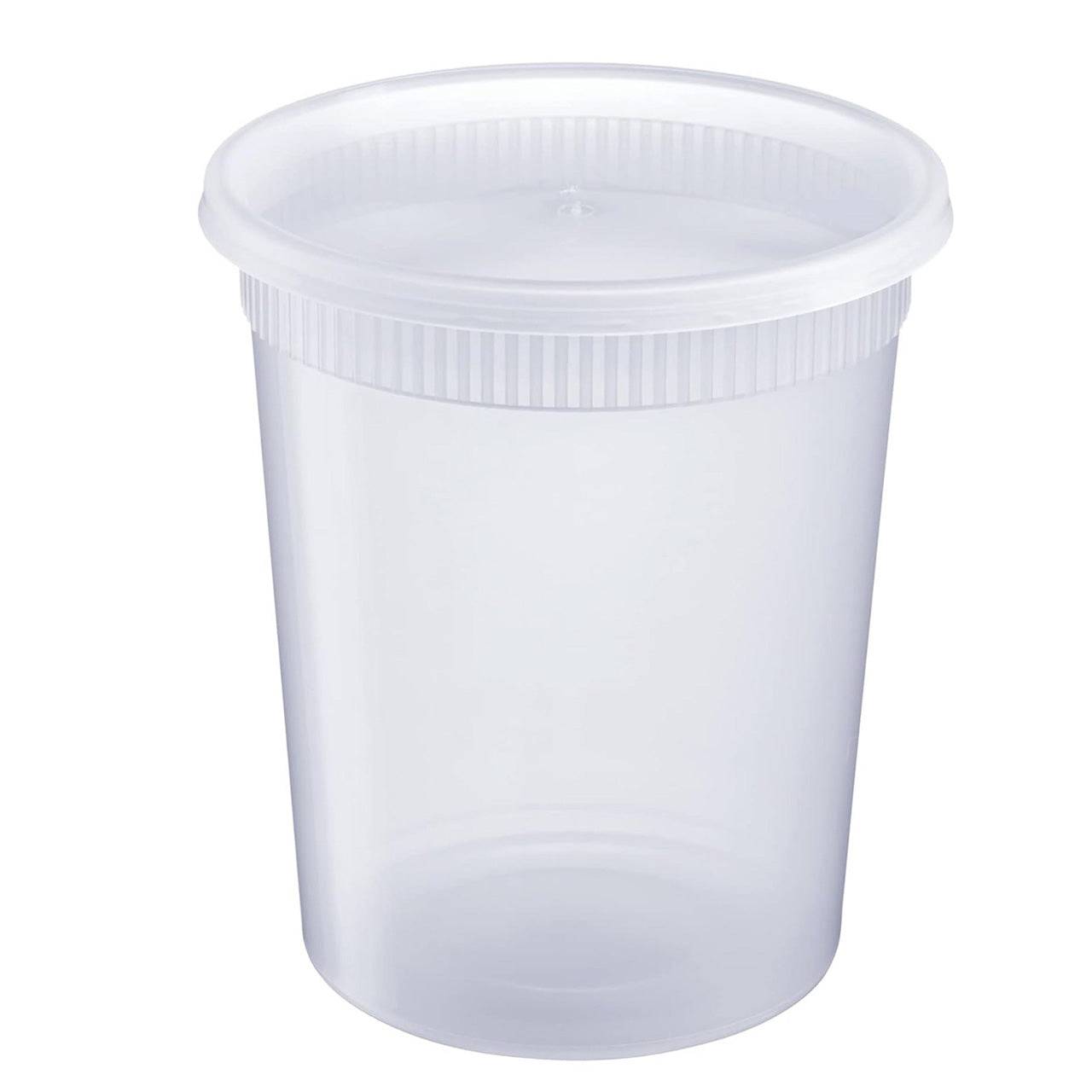 240 Sets, 32oz, Leakproof Clear Food Storage Soup Deli Container with Lids (S-32) - Chefcoca