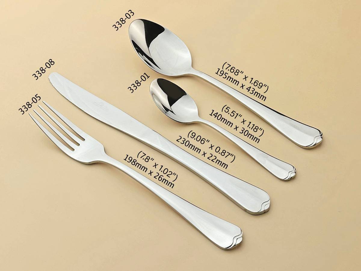 Sub-equip, 338-08, Heavy Lafayette Dinner Knife, 18/8 Heavy Weight, 12 pcs - Chefcoca