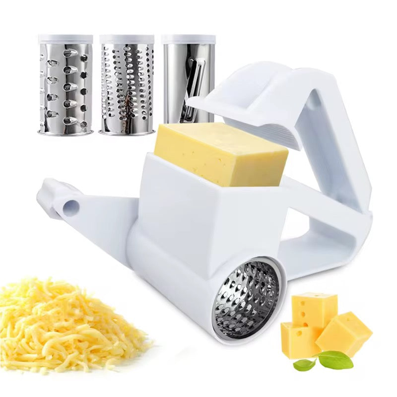 Plastic Rotary Cheese Grater handheld hard cheese chocalate nuts greater kitchen tool - Chefcoca
