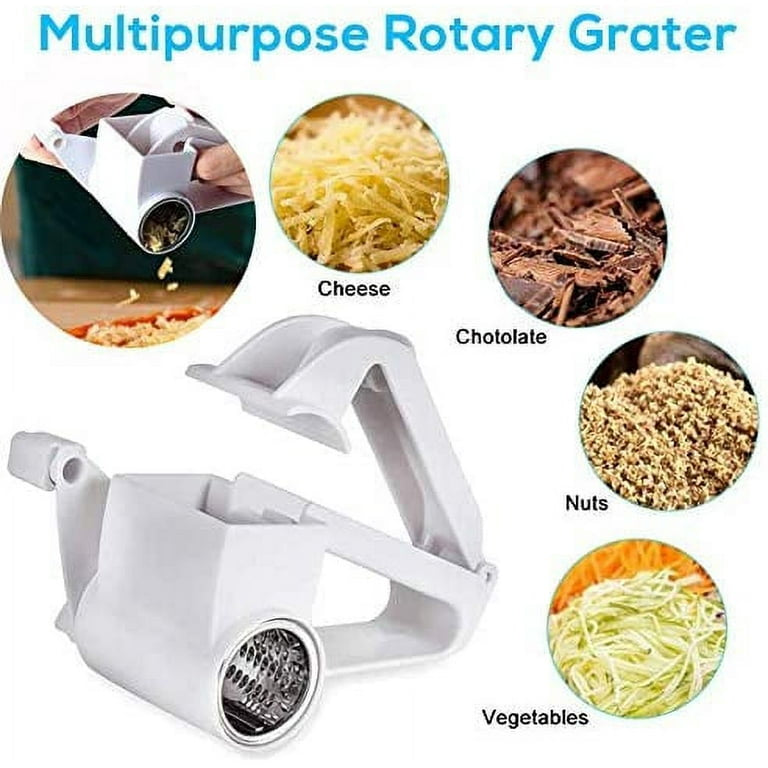 Plastic Rotary Cheese Grater handheld hard cheese chocalate nuts greater kitchen tool - Chefcoca