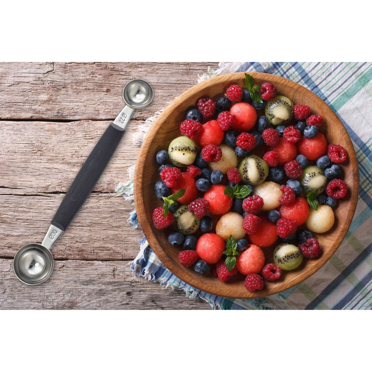 Sub-Equip Melon Baller, Professional Quality, 18/8 Stainless Steel, 22/30-Millimeters (KP-101) - Chefcoca