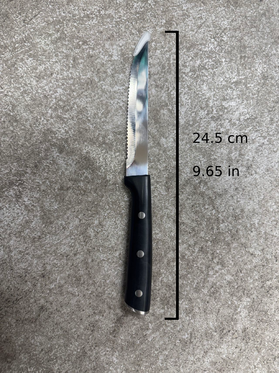 Plastic Black Handle Steak Knife (SK-5K) - Chefcoca