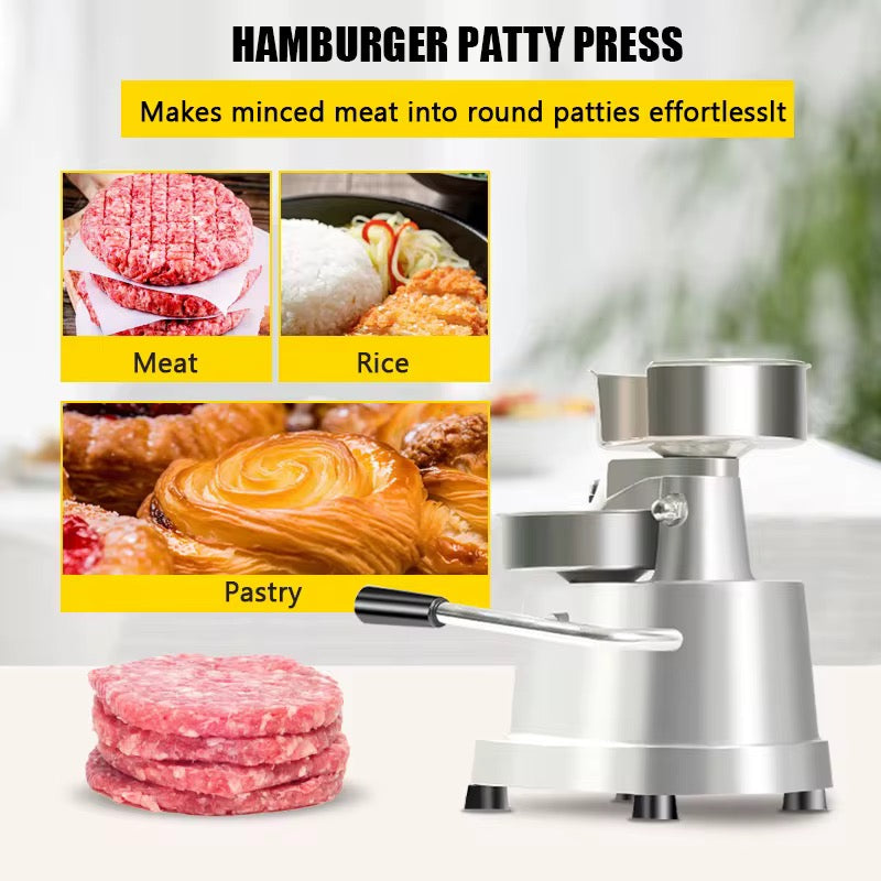 Manual Burger Press, Meat Patty Maker, Meat Processing Machinery with Gear Components - Chefcoca