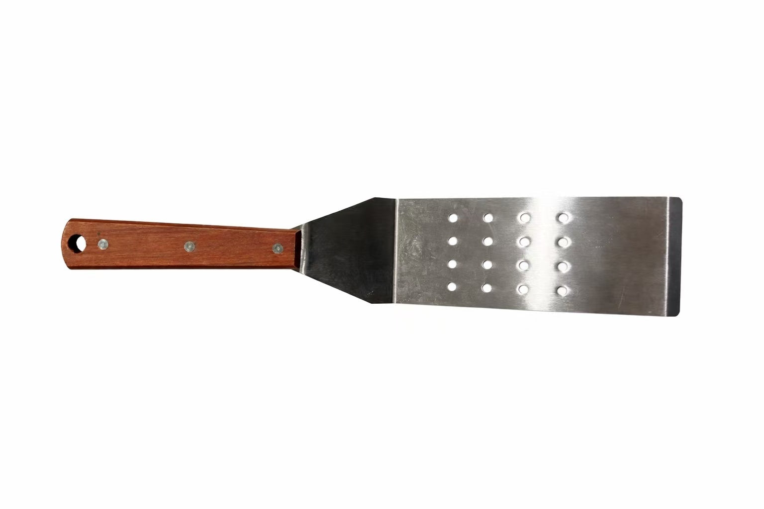 CHEFCO,TNH-73,Perforated Flexible Turner, Offset, Wooden Hdl, 7-1/4" x 3" Blade - Chefcoca